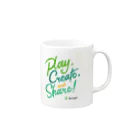 Springin’®オフィシャルショップのSpringin’ 「Play, Create, and Share!」 Mug :right side of the handle