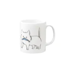 まをぢょっぷの熊の木彫り風ねこ Mug :right side of the handle