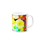 A'S WORLDのyellow×orangeFLOWER Mug :right side of the handle