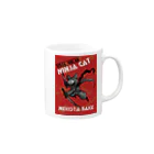 NINJA WARSのNINJA CAT Mug :right side of the handle