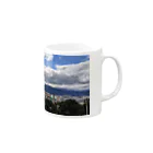 おいでよ上田の上田イオンから見た千曲川 Mug :right side of the handle