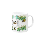 しかの昼寝の犬を運ぶ Mug :right side of the handle