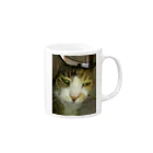 powpowの寝ぼけ猫 Mug :right side of the handle