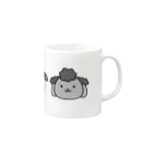 いのしし茶屋の見ざる聞かざる言わざるトイプードル Mug :right side of the handle