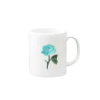 みちのblue flower  Mug :right side of the handle