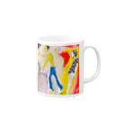 㐂十ショップの抽象絵アイテム Mug :right side of the handle