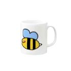 LoveAmooNのへんてこキャラクター はちさんの『びー』🐝💗 Mug :right side of the handle