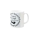 ナチュラルドッグリーフのハッピードッグリーフ Mug :right side of the handle