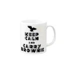 座敷ふくろうのKEEP CALM AND CARRY BROWNIE2 Mug :right side of the handle