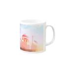 NEON LIGHT STARSのサントリーーニ Mug :right side of the handle