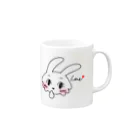 Pinkpopのうさぎのふぅちゃん💓 Mug :right side of the handle