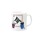 J's Mart 2ndのたまとクロと今年の漢字2019 Mug :right side of the handle