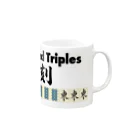 麻雀ロゴTシャツショップ 雀喰 -JUNK-の麻雀の役 四暗刻-Four Concealed Triples- Mug :right side of the handle