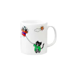 J's Mart 2ndのたまとクロの凧揚げ Mug :right side of the handle