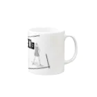 ねこ探知機の60年代レトロ☆Cute girl Mug :right side of the handle