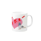 DREAMERの雑貨屋さんのペペーポォポォー鳩さん　 pepepopo pigeon Mug :right side of the handle