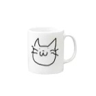 犬と猫と1日のひげねこ Mug :right side of the handle