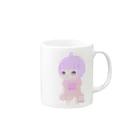 こじらせメンヘラちゃんのめんへらちゃん（文字あり） Mug :right side of the handle