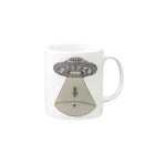 サユリアリティネオ🛸のUFOから宇宙人 Mug :right side of the handle