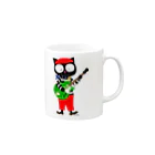 藤波卓也の黒猫のビーが Mug :right side of the handle