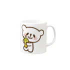 おやまくまオフィシャルWEBSHOP:SUZURI店のなかよしおやまくまとおやまむし Mug :right side of the handle