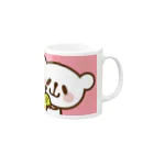 おやまくまオフィシャルWEBSHOP:SUZURI店のおやまくまぐ（ピンク） Mug :right side of the handle