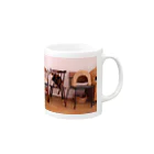 ねこのかぎおのグッズやさんのねこ会議 Mug :right side of the handle