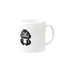 薬剤師系ゴリラ(薬ゴリ)🦍のドット薬ゴリくん Mug :right side of the handle