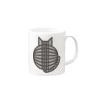 SHOP W　SUZURI店の猫の丸い背中（サバトラ） マグカップ Mug :right side of the handle