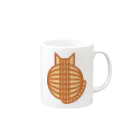 SHOP W　SUZURI店の猫の丸い背中（チャトラ） マグカップ Mug :right side of the handle