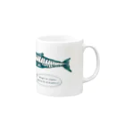 ShikakuSankakuのクジラの骨格標本 Mug :right side of the handle