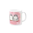 ヤママユ(ヤママユ・ペンギイナ)のふたごのジェンツーペンギン(キラキラロゴつき) Mug :right side of the handle