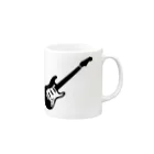 musicshop BOBのギタァ - GUITAR Mug :right side of the handle