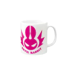 Devil Rabbitの小悪魔ピンク Mug :right side of the handle