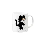 嶌星堂の飛び出し坊や猫 Mug :right side of the handle