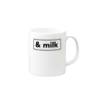 & milkの& milk boxlogo マグカップの取っ手の右面