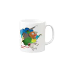 インコグッズのお店　ラブバード亭のルリコシボタンインコ（破壊神スサノオ） Mug :right side of the handle