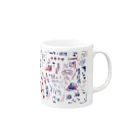 魚の目のお店のレトロな文字 Mug :right side of the handle