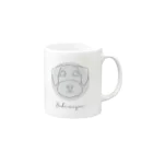 & dog.のミニチュアシュナウザー Mug :right side of the handle