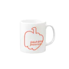 Peut-être potatoのPeut-être poivron 🫑? rouge 🟥 Mug :right side of the handle