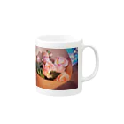 mimosa_0のPink Rose Mug :right side of the handle