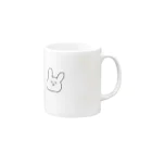 ゆ。の何も考えていないうさぎたち Mug :right side of the handle