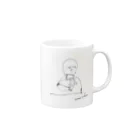 イタリア発　小さな画伯の白貂を抱く貴婦人 Mug :right side of the handle