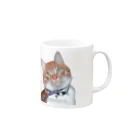 壁かべSHOP・SUZURI店の得意げ？猫さんプレーン Mug :right side of the handle