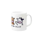 HAPPY MILK MARKETのモーモーフレンズ Mug :right side of the handle