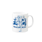 おうりょうじの玉蘭blue（白木蓮/ハクモクレン/マグノリア） Mug :right side of the handle