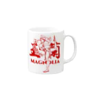 おうりょうじの玉蘭red（白木蓮/ハクモクレン/マグノリア） Mug :right side of the handle