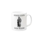 メゾンマリアのGOOD LUCK GOD BLESS Mug :right side of the handle