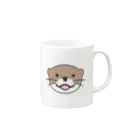 カワウソ グッズ 工房のゆるカワウソさん オッターズ 『ふぇいす』 コツメカワウソ Mug :right side of the handle