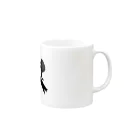 carbonbonの猫文字カーボン Mug :right side of the handle